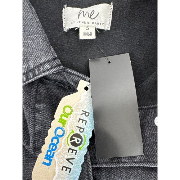 QVC Me By Jennie Garth The Dylan Denim Jacket Womens Size S Washed Black New - Picture 15 of 15